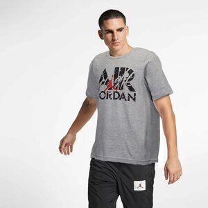 NIKE Air Jordan Jumpman Flight T-Shirt Sz 3XL Heather Grey Black Red